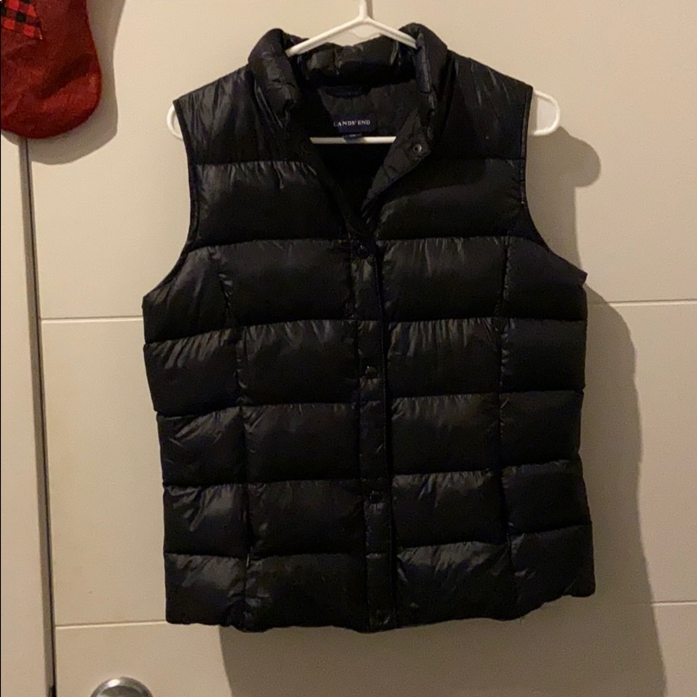 COPY - Lands End Black Puff Vest
